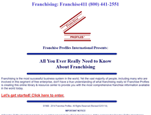 Tablet Screenshot of franchise411.com